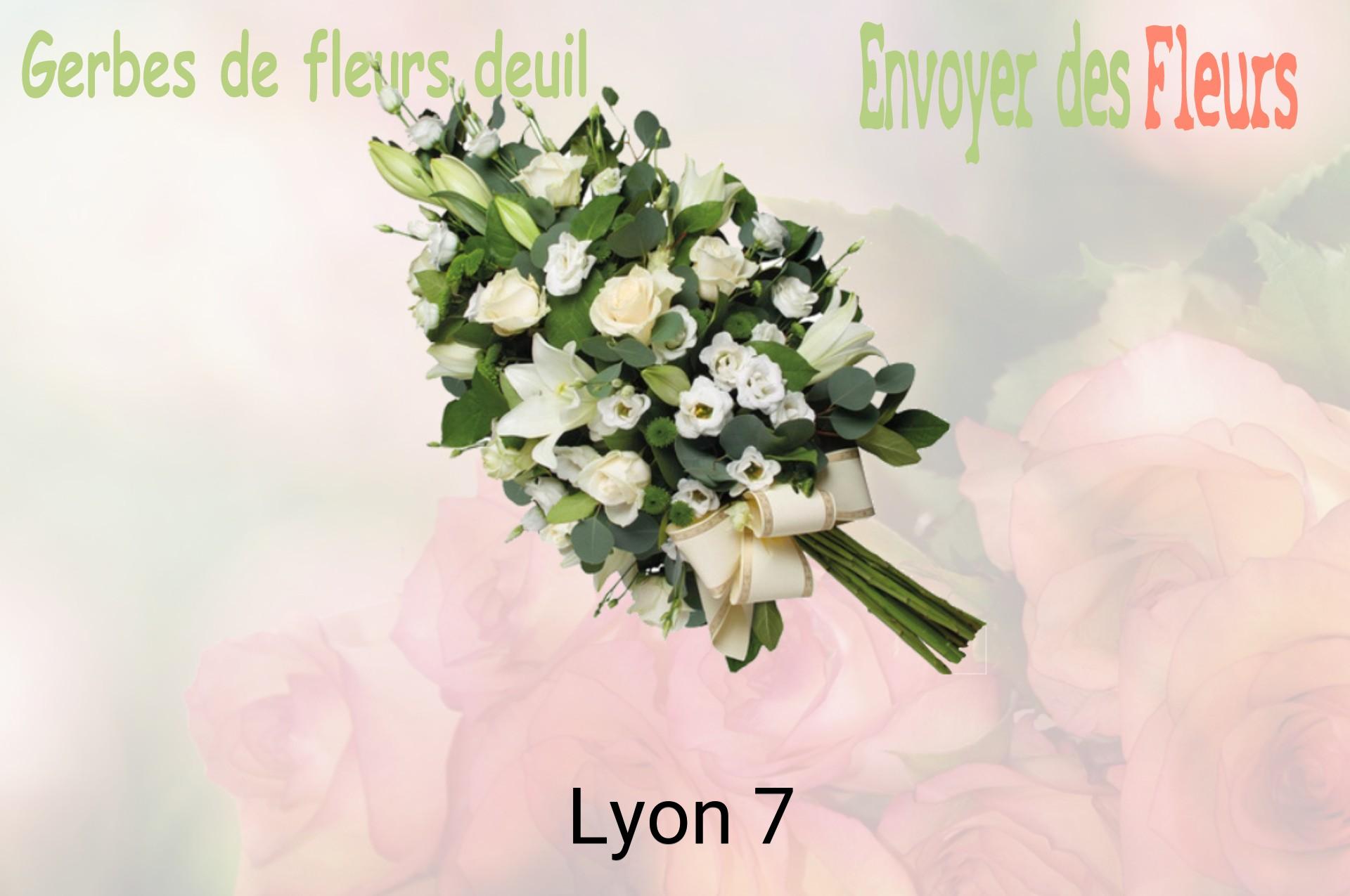 Gerbe de fleurs de deuil livrée à Lyon-7